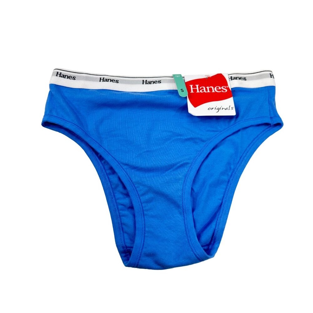 Hanes Originals Women's Size Small Panty Bikini Blue New With Tags